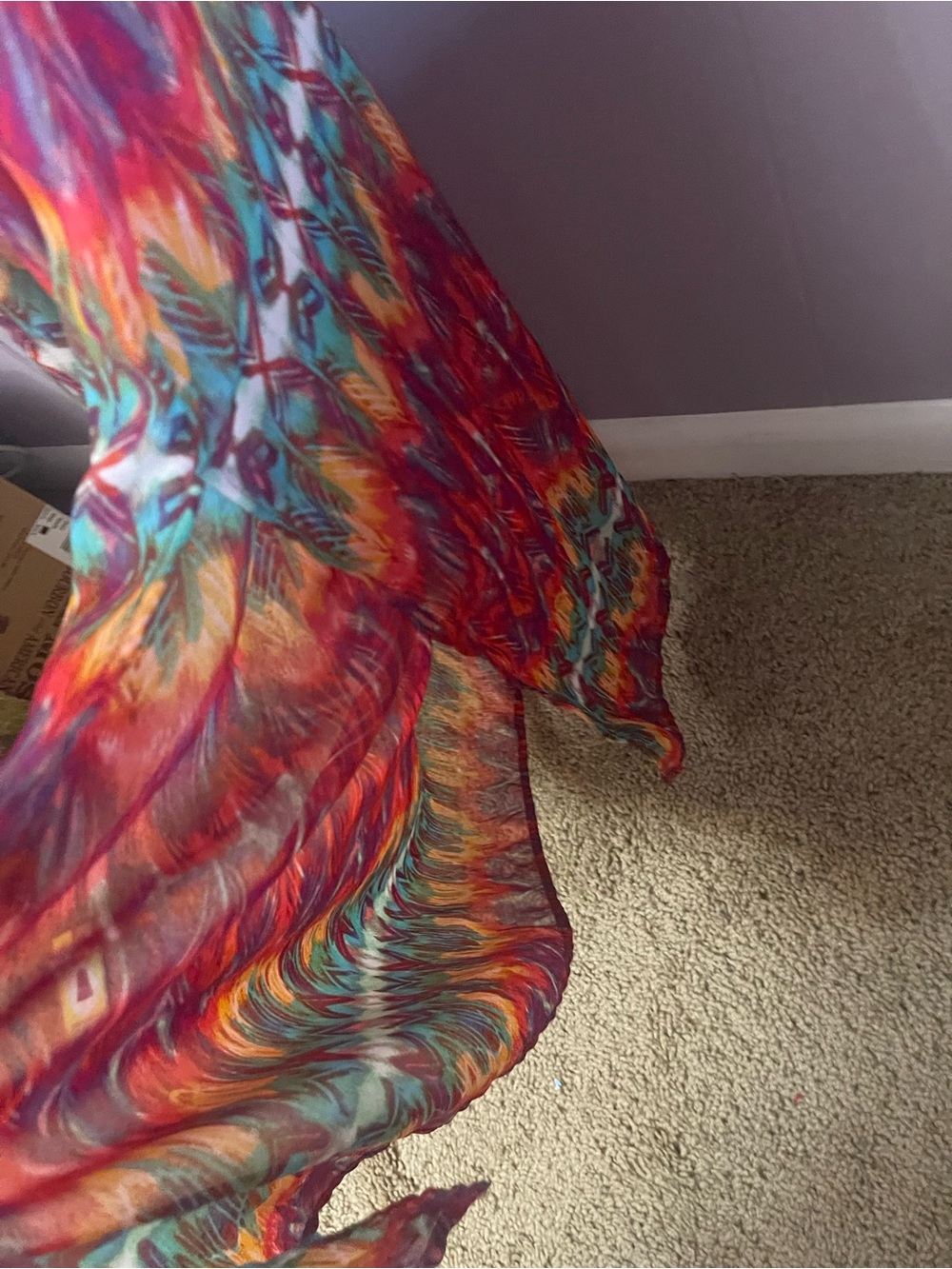 Faded Glory Red Multi-Color Ruffle-Front Maxi Sundress - Picture 12 of 12